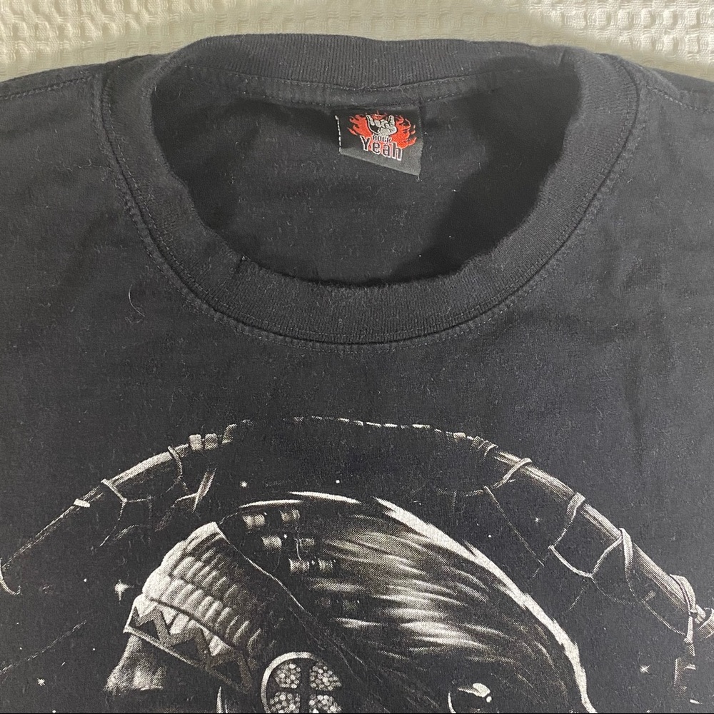 Rock Yeah Tee Shirt Double Side Chief Eagle Dream Catcher Native Natur Men Large - Picture 5 of 12